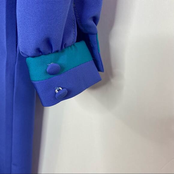 Vintage Heury Lee Petite Button Front Dress Size 14P - Picture 4 of 11